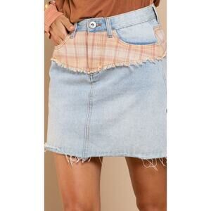 POL Light Denim Skirt